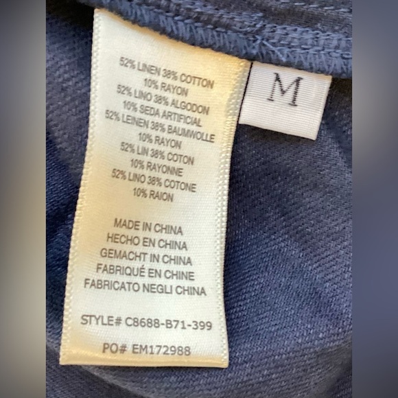 Cloth and Stone linen/cotton/rayon blue blazer. Med. - Picture 10 of 11